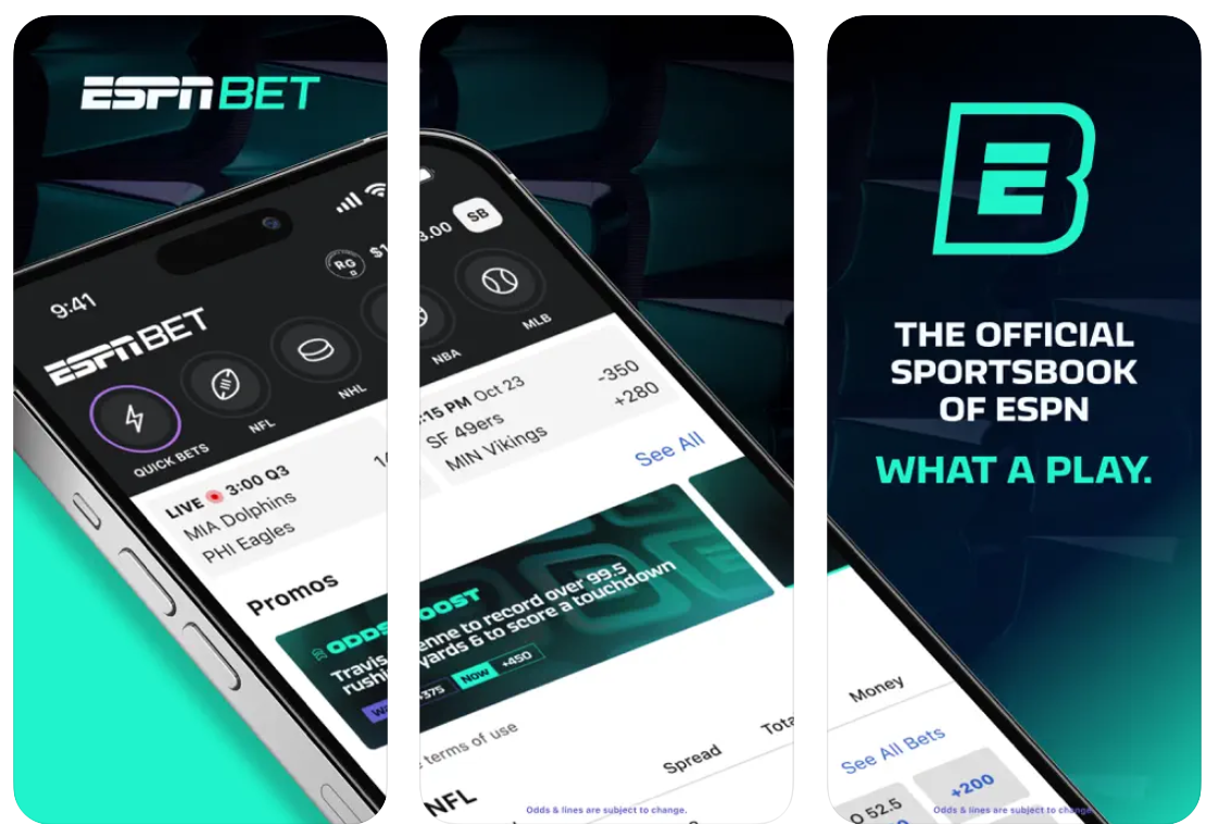 ESPN BET app screenshots from Apple App Store