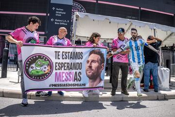 Inter Miami supporters awaited the arrival of Lionel Messi with enormous anticipation.