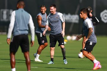 Training | Lionel Messi with his Inter Miami teammates at Florida Blue Training Center on September 19.